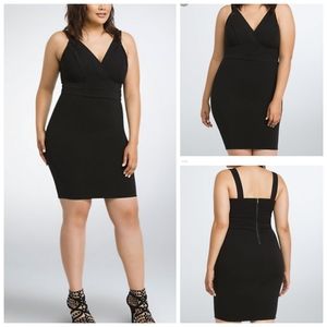 Torrid seamed bodycon dress sleeveless v-neck 16